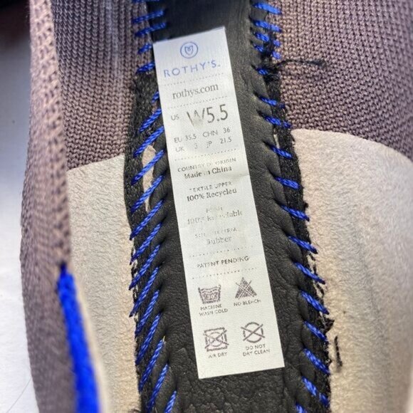 Rothy's Women's The Point Flat Shoe Dark Purple W 5.5 Pointed Toe Slip-on - Picture 5 of 11